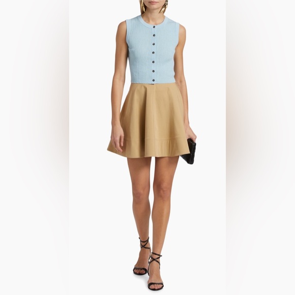 A.L.C. Light Blue Sleeveless Knit Blouse - Picture 2 of 10